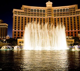 Water fountains in front of the Bellagion Hotel, Las Vegas