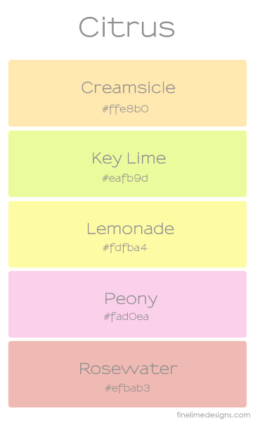 Citrus Small Citrus Colour Palette