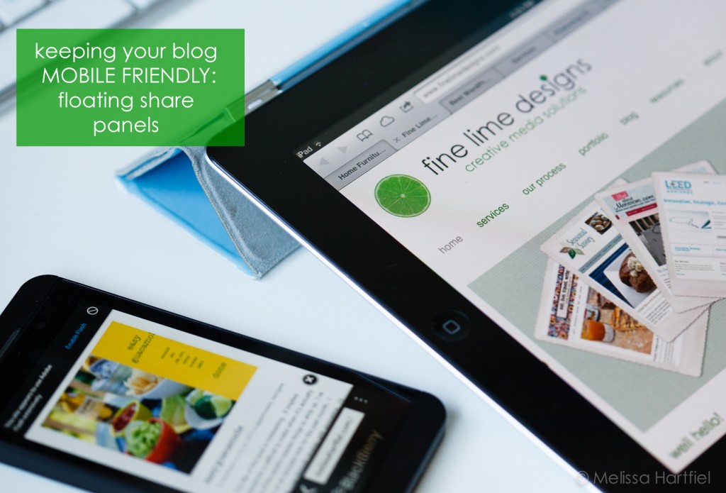 keeping your blog mobile friendly: floating panels | fine lime designs