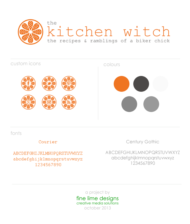 Kitchen Witch Branding Elements | www.finelimedesigns.com