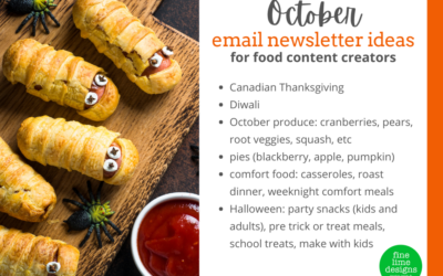 October Newsletter Ideas For Food Bloggers