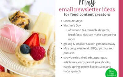 May Newsletter Ideas for Food Bloggers