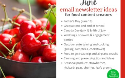 June Newsletter Ideas for Food Bloggers