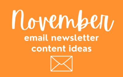 November Newsletter Ideas for Food Bloggers
